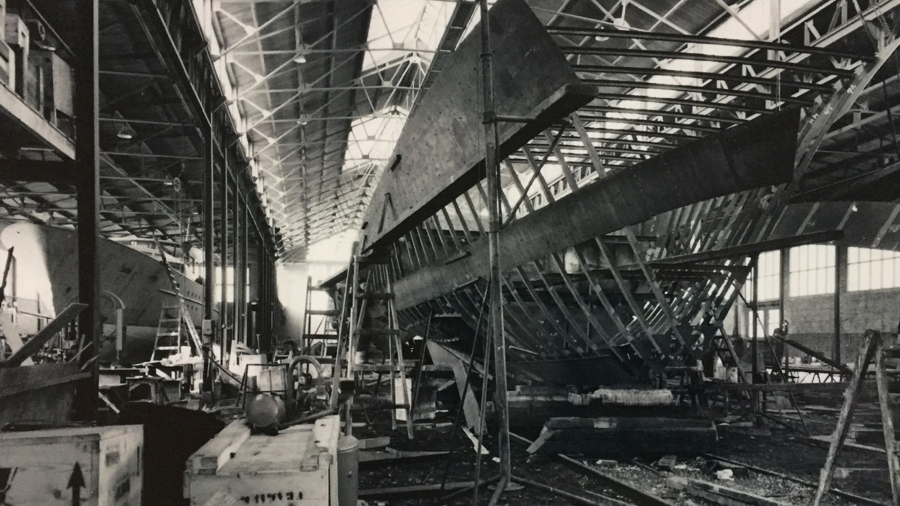 Steel construction in 1964 by De Vries Bros.